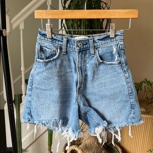 Abercrombie & Fitch The Dad Short 24 00 XS Light Blue Denim Jean Cutoffs Shorts